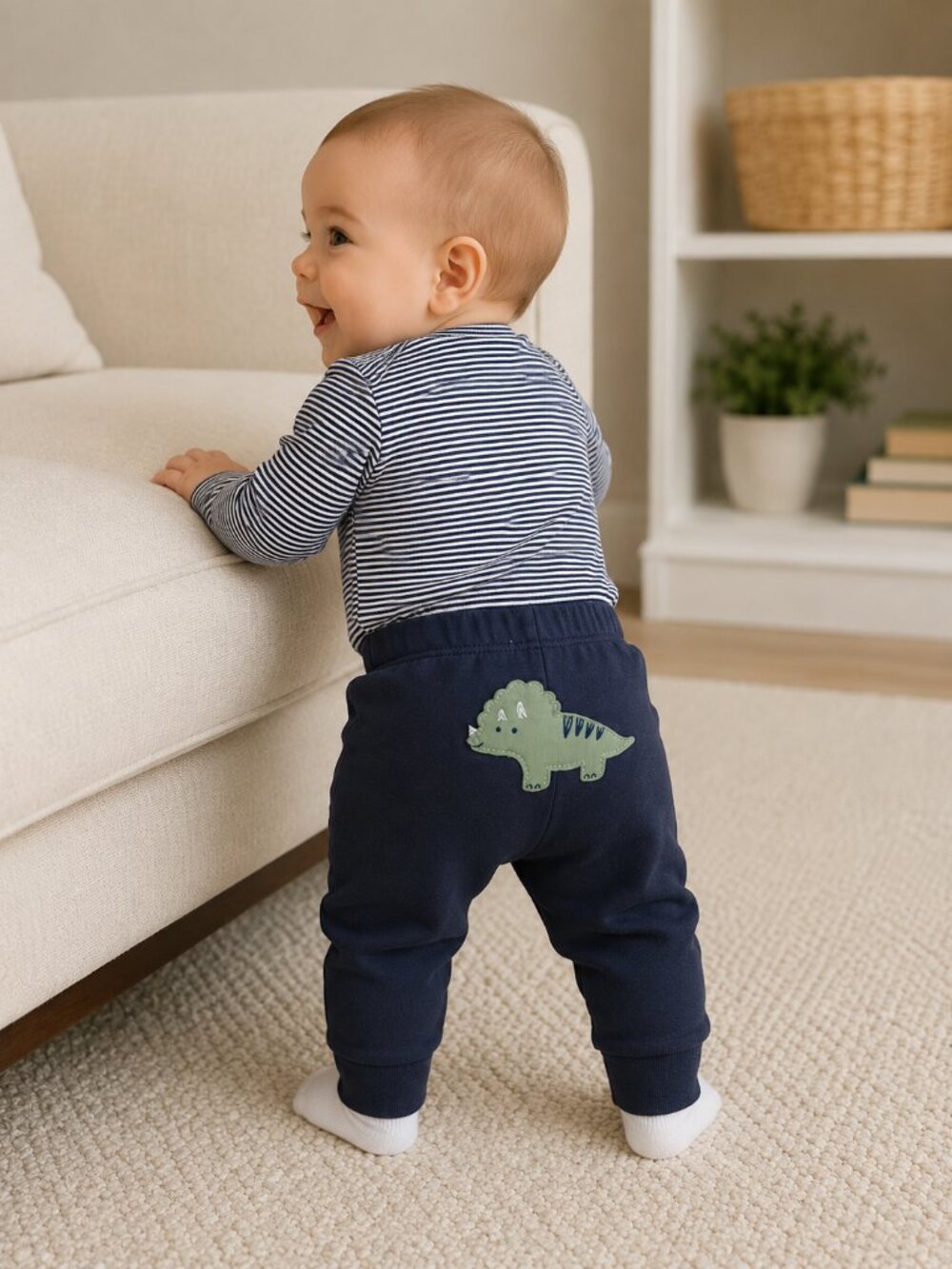 NWT Carter's Baby Boy 3 Piece Dinosaur Outfit Set Size 6 Months Navy Green Long